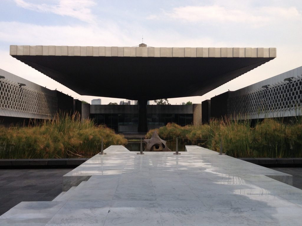 The courtyard at the Museum of Anthropology