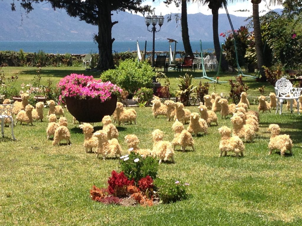 Gardens at Jardin del Lago, Panajachel, Lake Atitlan