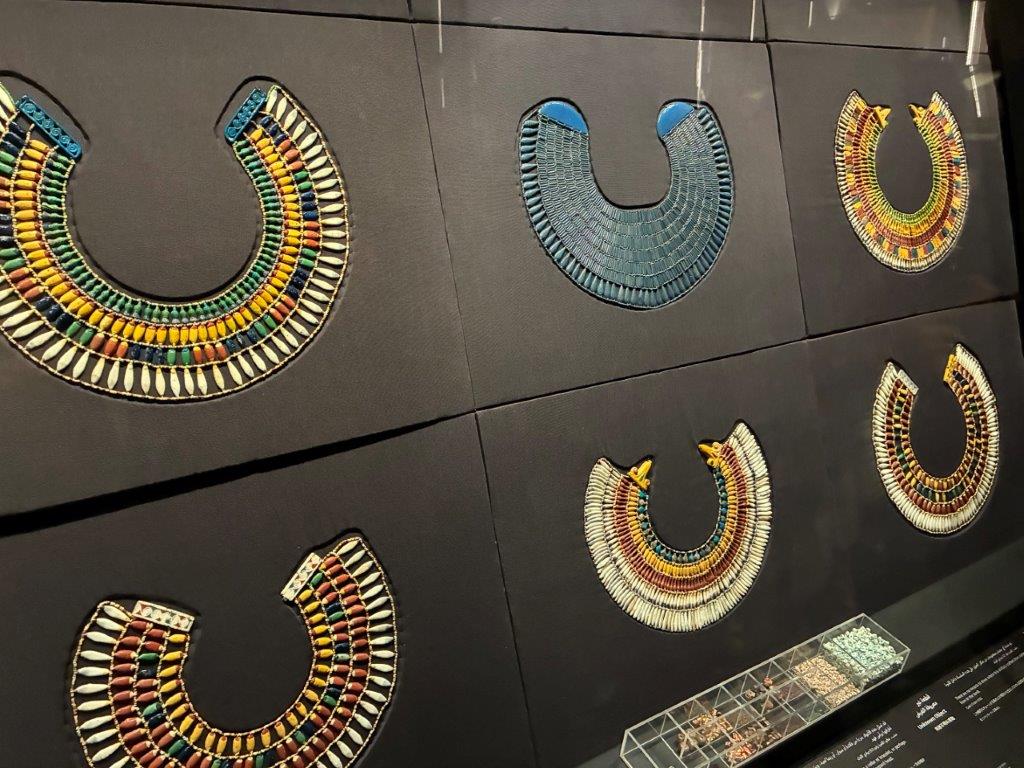 Necklaces from Tutankhamun's Tomb at the Grand Egyptian Museum