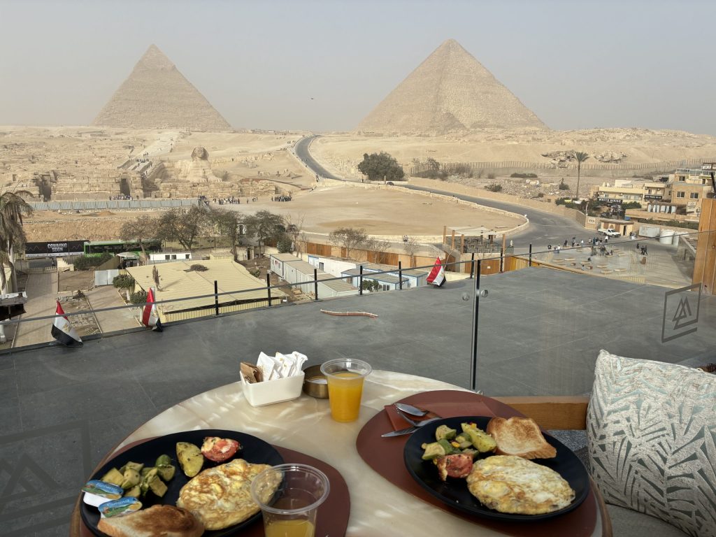 Breakfast at the Great Pyramid Inn, Giza