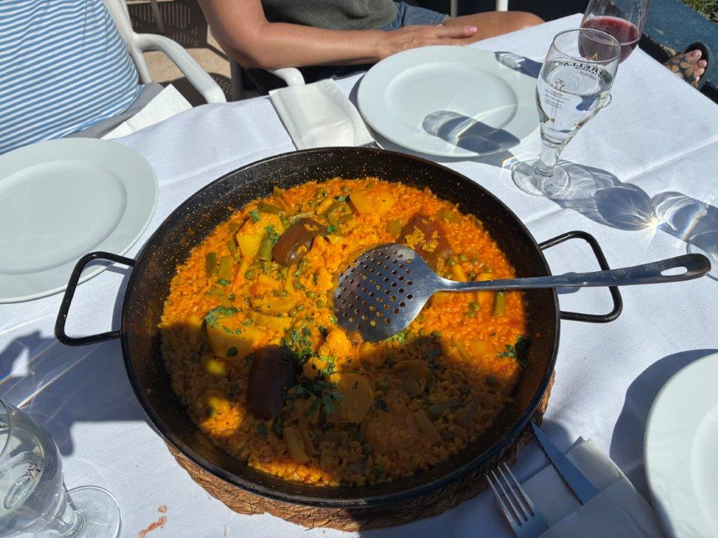 Paella at Chiringuito del Puerto, Dehesa de Campoamor, Spain