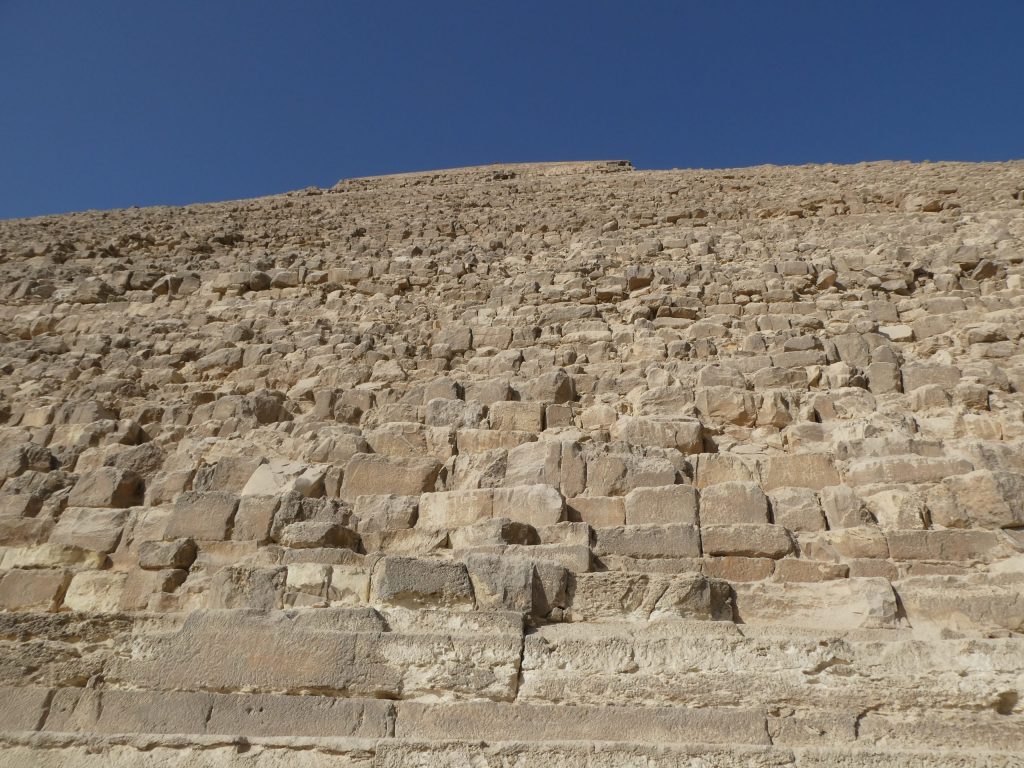 Close up of Pyramid of Khafre, Giza