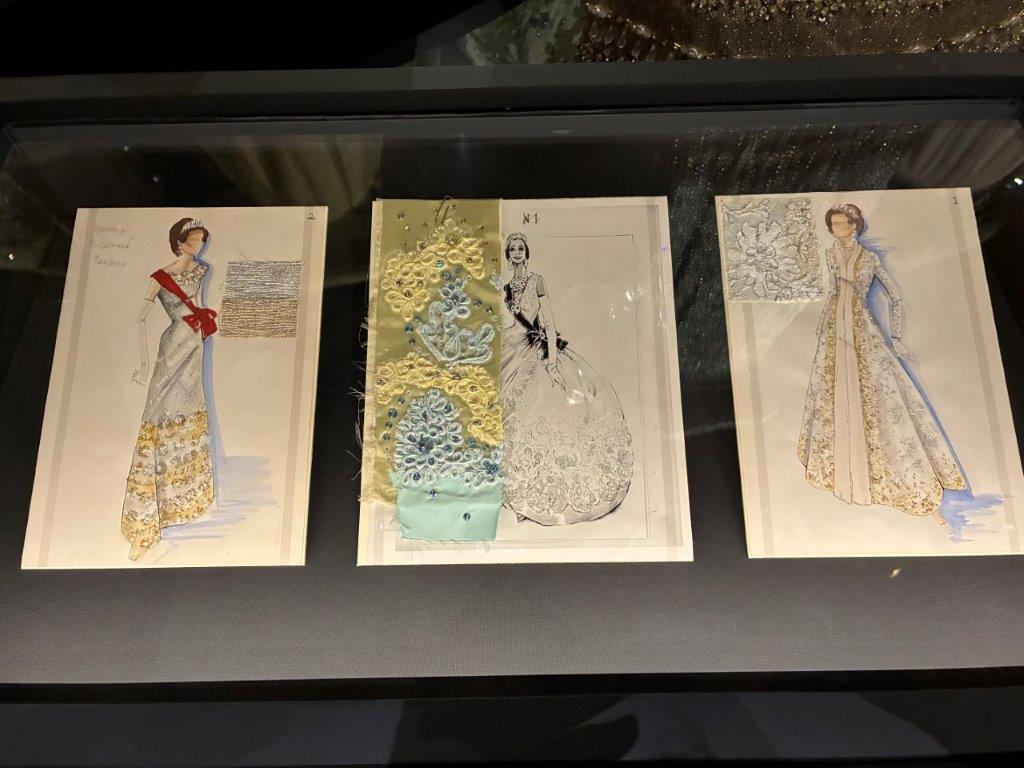 Sketches from the Queen Elizabeth II: Her Life in Style Exhibition