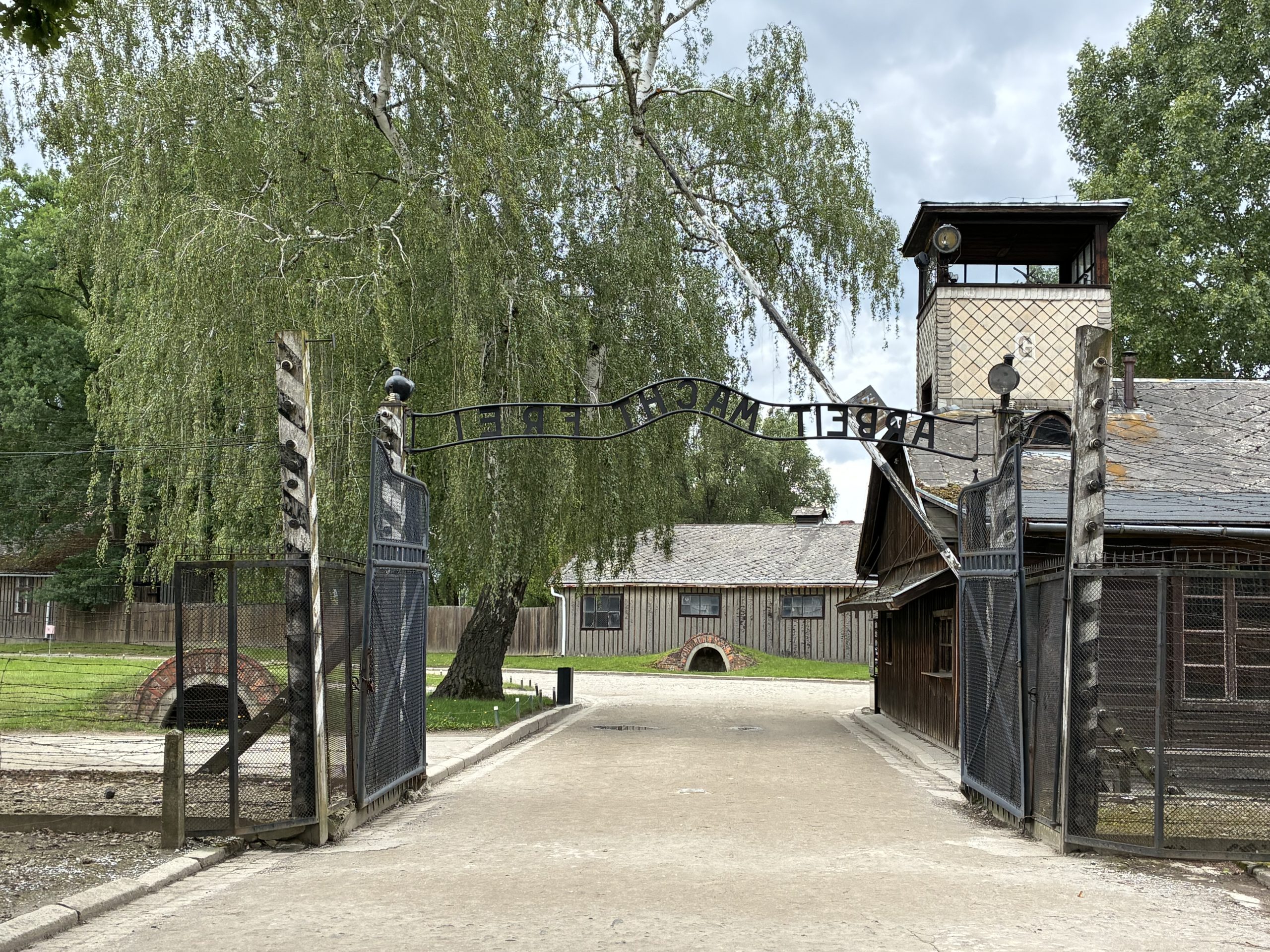 Entrance to Auschwitz 1 at Auschwitz-Birkenau