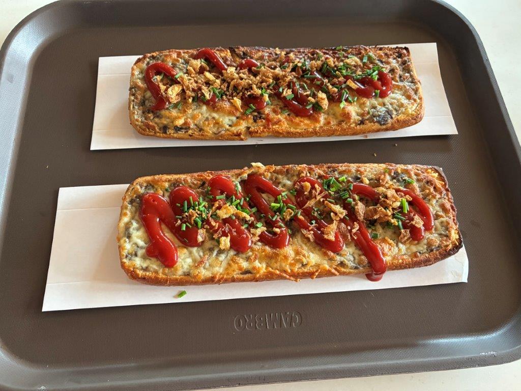 Zapiekanka (Polish pizza) at Chochołowski Thermal Baths