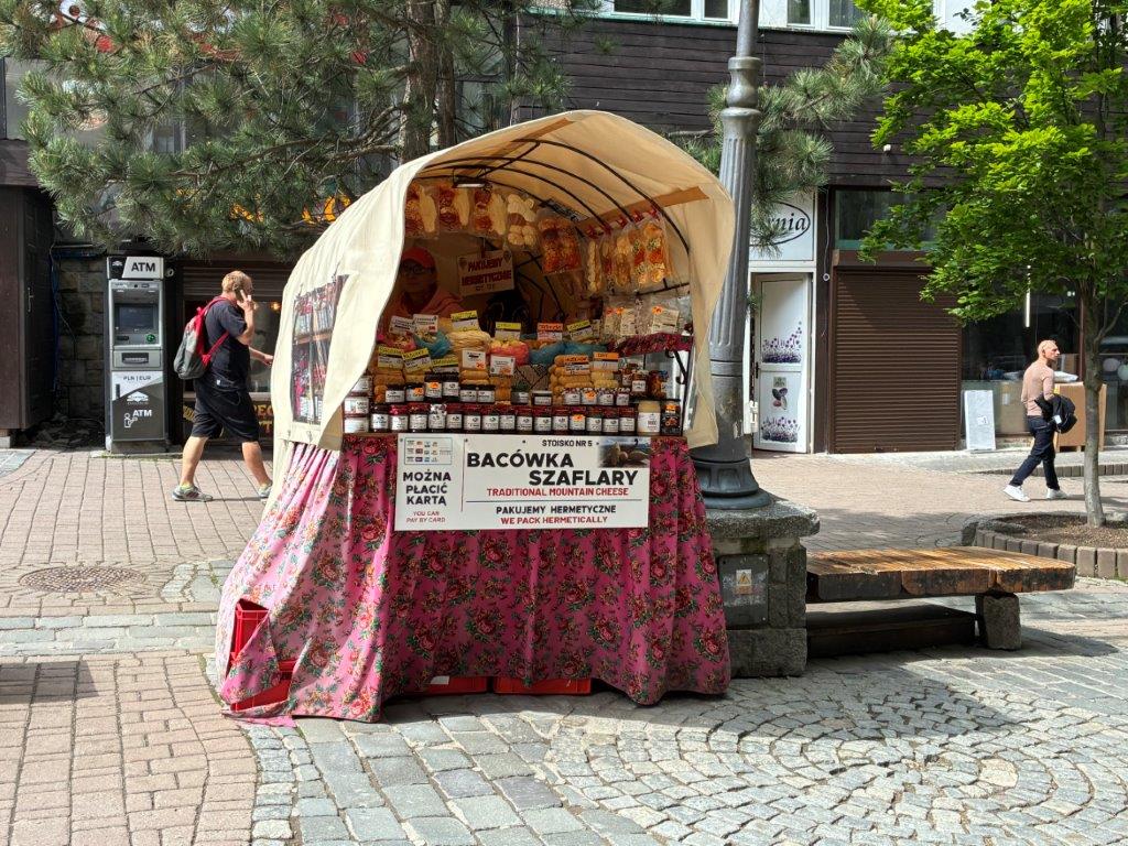 Mountain cheese stall in Zakopane, Poland