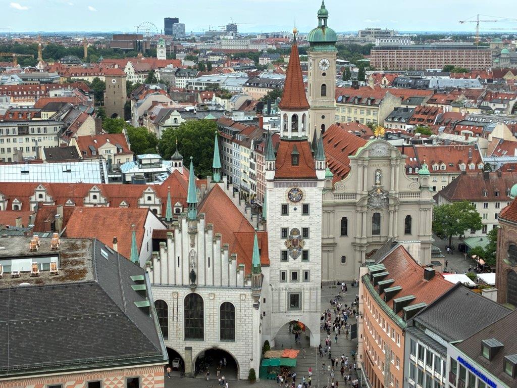 View from the Neues Rathaus tower, Munich